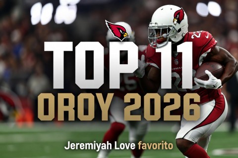 Top 11 candidatos ao prêmio de Novato Ofensivo do Ano da NFL em 2026: o troféu de Jeremiyah Love ?